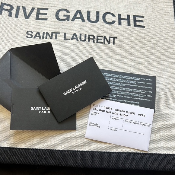 RIVE GAUCHE N/S SHOPPING BAG IN LINEN AND COTTON - Picture 11 of 13